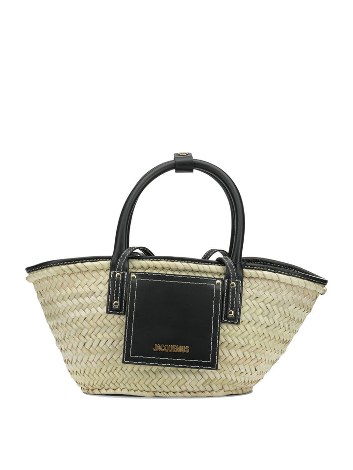 Jacquemus Le Petit Panier Soli Handbags - Black | 820ead94f2f71612b7458184cb9f73346b46a402