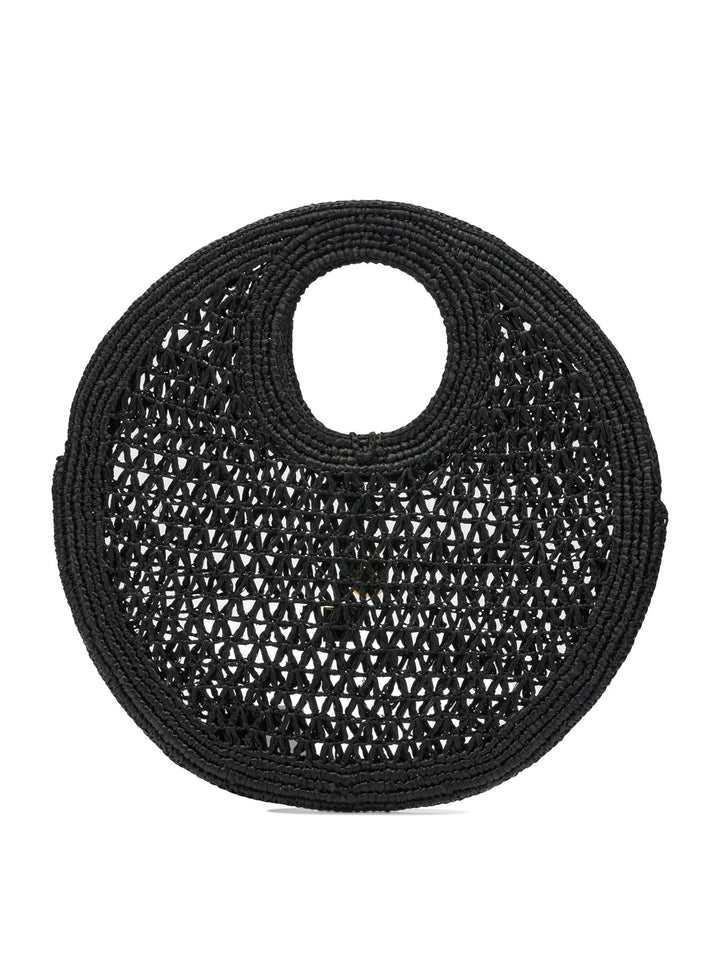 Jacquemus Le Petite Rond Beach Handbags - Black | 101d56c59b2e44223172f9a41cc702a20bc04152