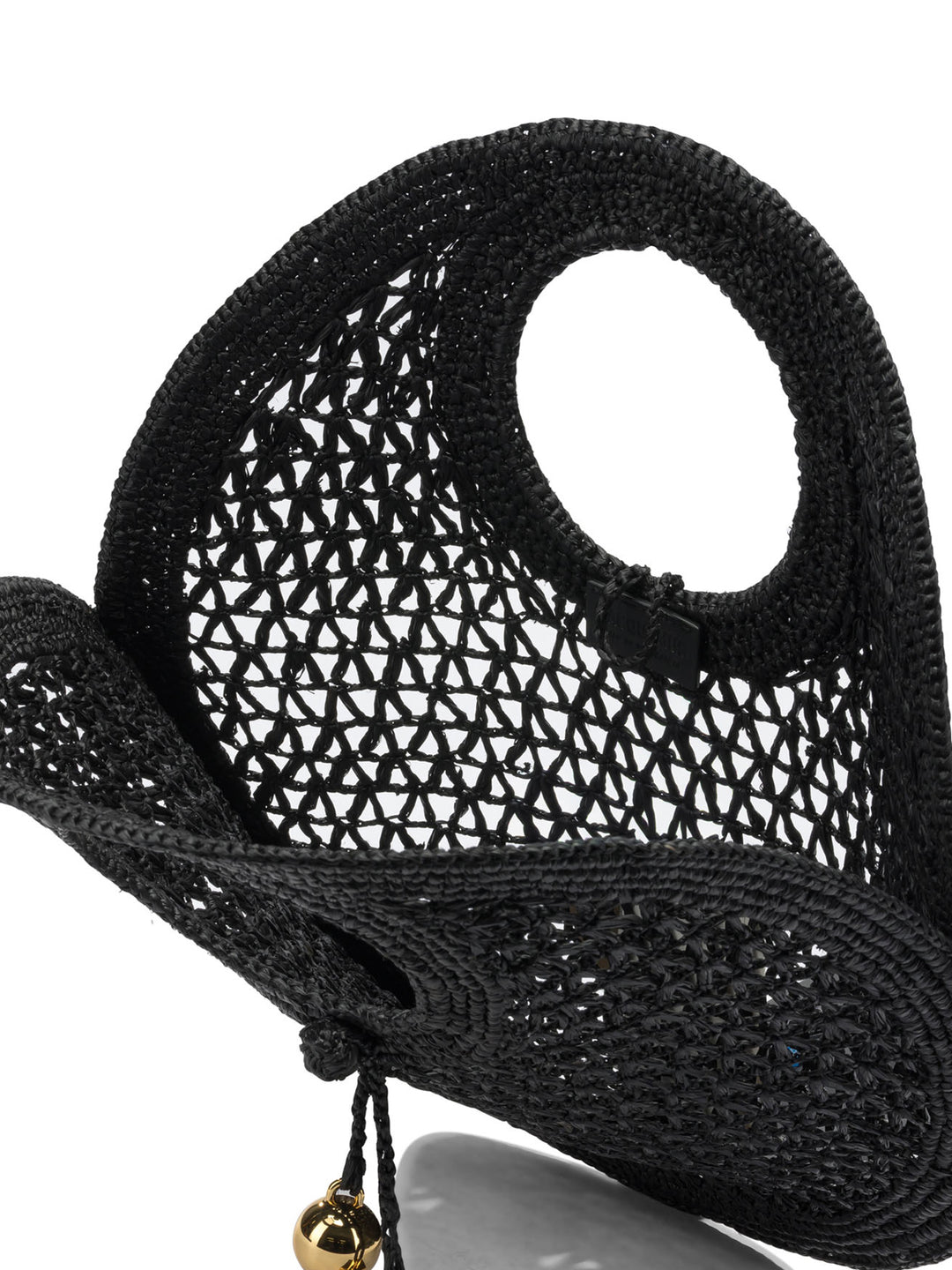 Jacquemus Le Petite Rond Beach Handbags - Black | 34830416ac4ad04c96f2113ccc7383e323f900f1