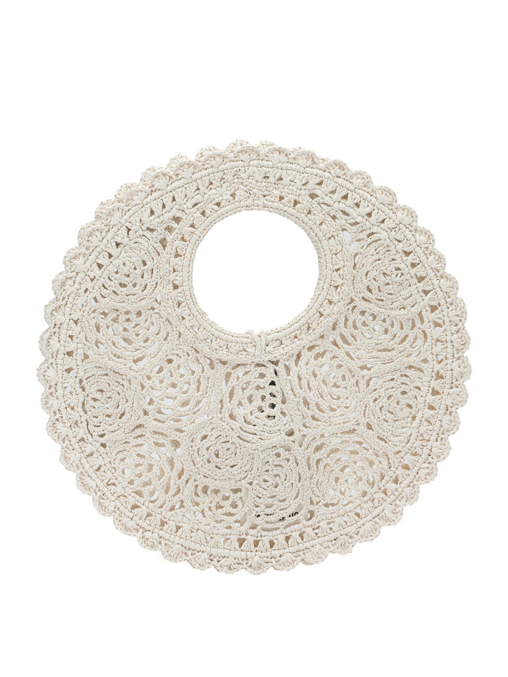 Jacquemus Le Petit Rond Spiaggia Handbags - White | 86a74649eb50aa182db3d003b71151a241698eb4