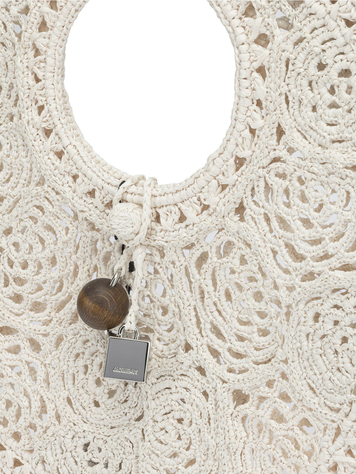 Jacquemus Le Petit Rond Spiaggia Handbags - White | 20d3d61a23713d7cb41ef7fff269f2d2a90e12c6