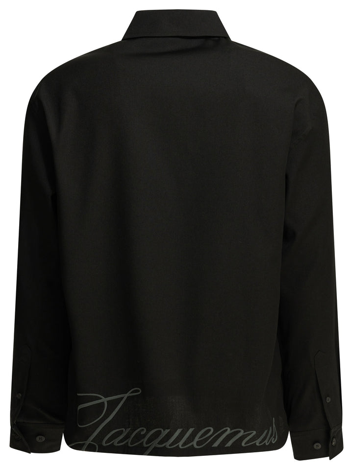 Jacquemus Le Chemise Mecano Shirts - Black | 0b40bfd113d0ac6b5eb06b45f144dd12118d5a0b