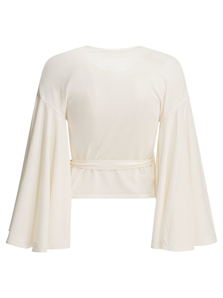 Jacquemus Casual Wrap-Around Top Tops - White | f7e4e9292c0378fe6922592dd75fec0e714d8a75