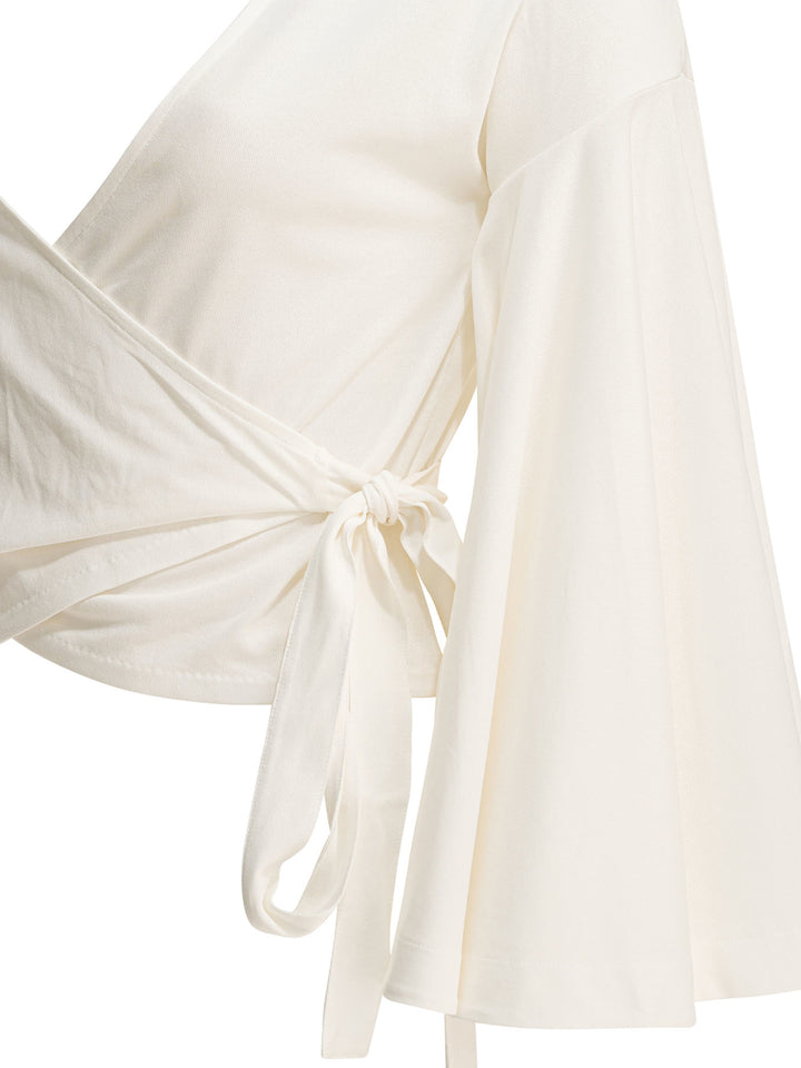 Jacquemus Casual Wrap-Around Top Tops - White | 5fb3d5289c565f9d09616931b55784f23160ab26
