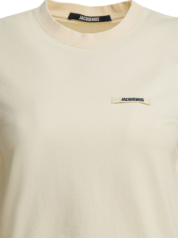 Jacquemus Gros Grain T-shirts - Beige | 976efd815aa818bcea718edb23930c083dae28f4