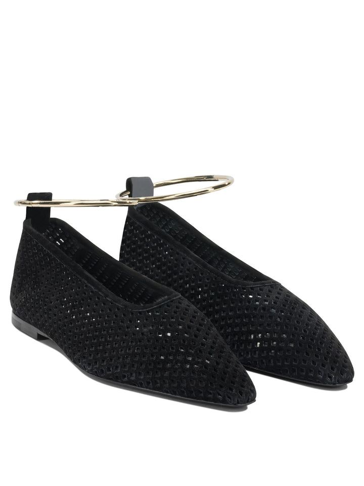 Jil Sander Suede Perforated Ballet Flats Ballerinas - Black | 4d4392b217dc5de8d5ab9a1265ac0f3c51609000