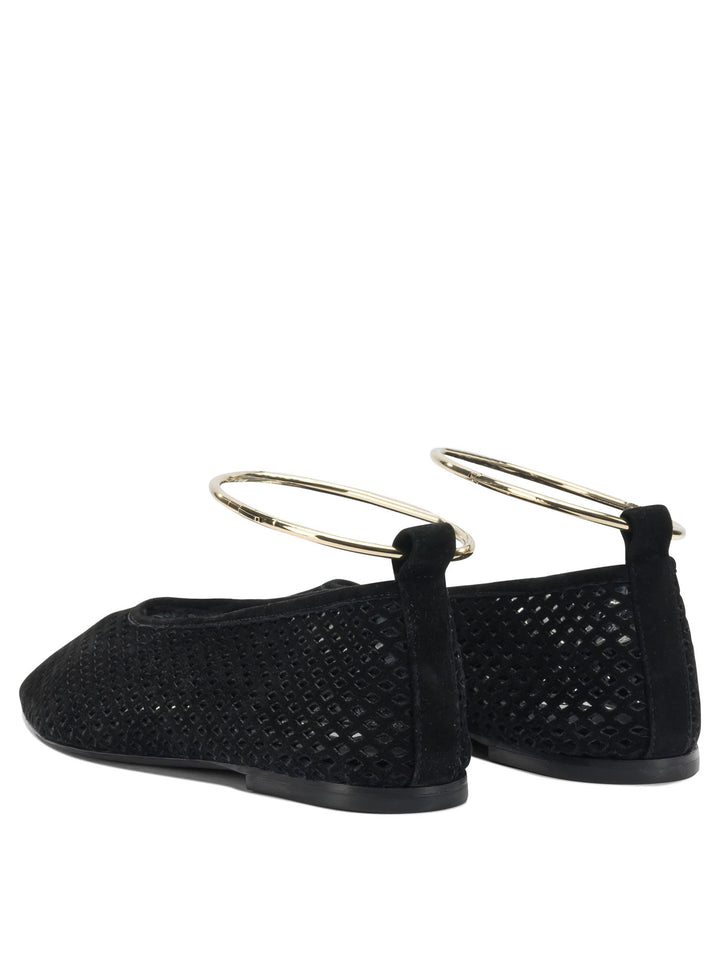 Jil Sander Suede Perforated Ballet Flats Ballerinas - Black | afdd1fcabbaff86c9d81a59a79ec19f77c6c9f56