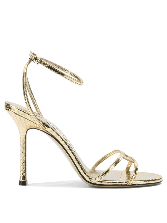 Leo 100mm Sandals Gold