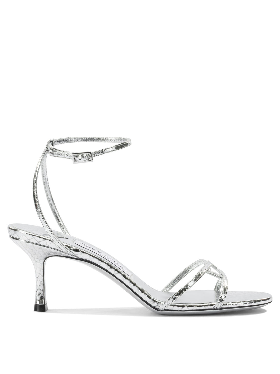 Jimmy Choo Leo 100mm Sandals - Silver | 543745c5c5a0c803c496a6e1eb28a0bb308e04dc