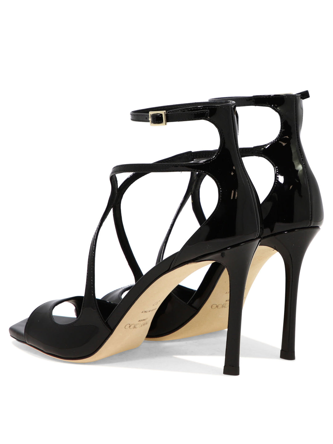 Jimmy Choo Azia 95mm Sandals - Black | 5f9a54407056f7fc36a035d41c45b014f2eca031