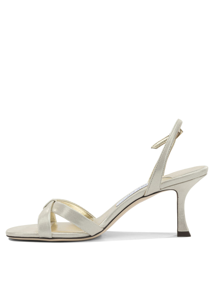 Jimmy Choo Elsy 70mm Sandals - Gold | 138f137c8b7d1e94eebffc7f25aa5f8df83337cf