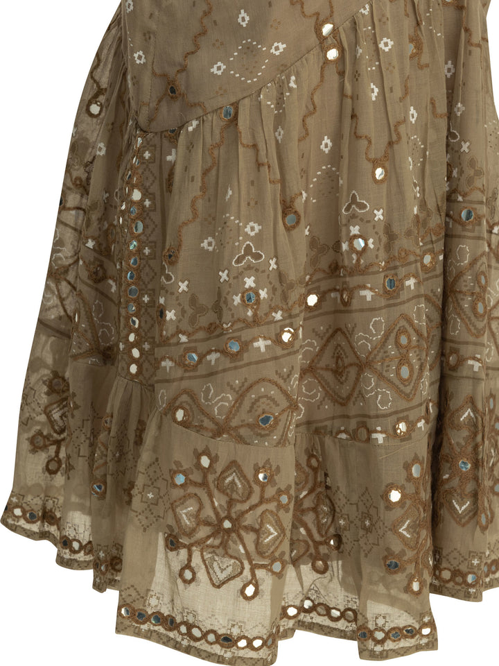 Juliet Dunn Short A-Line Dress Dresses - Brown | 1a17e1873e3a71895a6a3f8ca0dd9a50756e90fa
