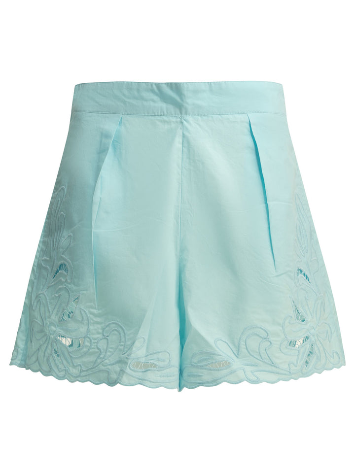 Juliet Dunn Embroidered Shorts - Light blue | f71bab542cbd3614be0591edda33c402f3c81631