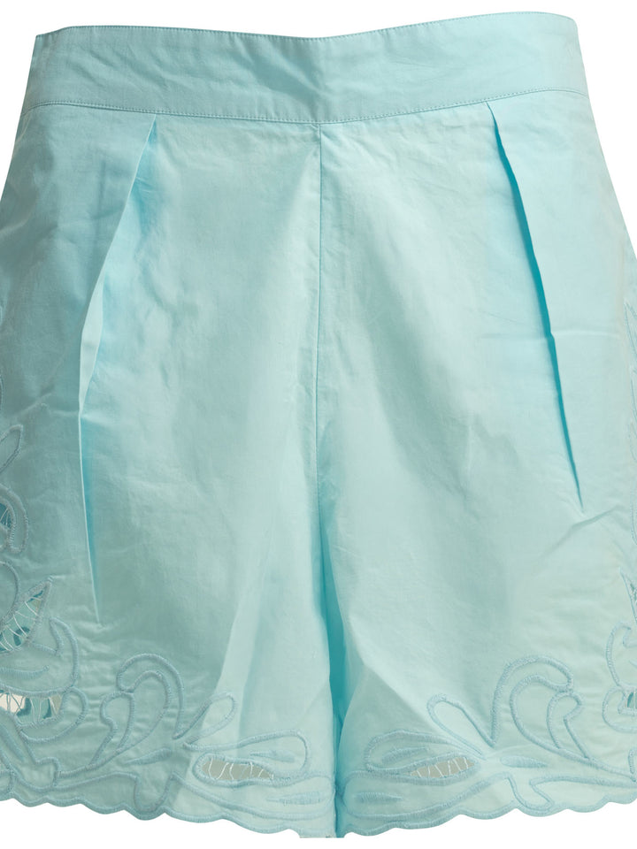 Juliet Dunn Embroidered Shorts - Light blue | 7a4008653a35ed3e70e3c048e75fec2ffbe045c3