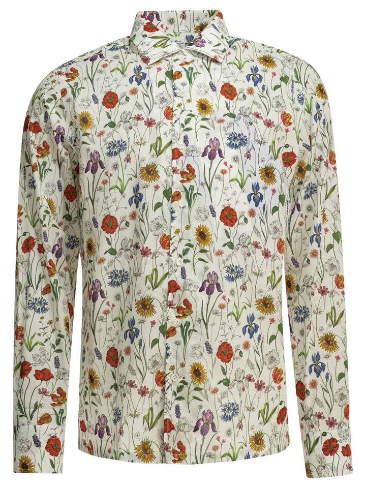 Junya Watanabe Man Casual Floral Shirt Shirts - White | 14c9330ceba9ed46d34b5031c993b46e4ef1ca64