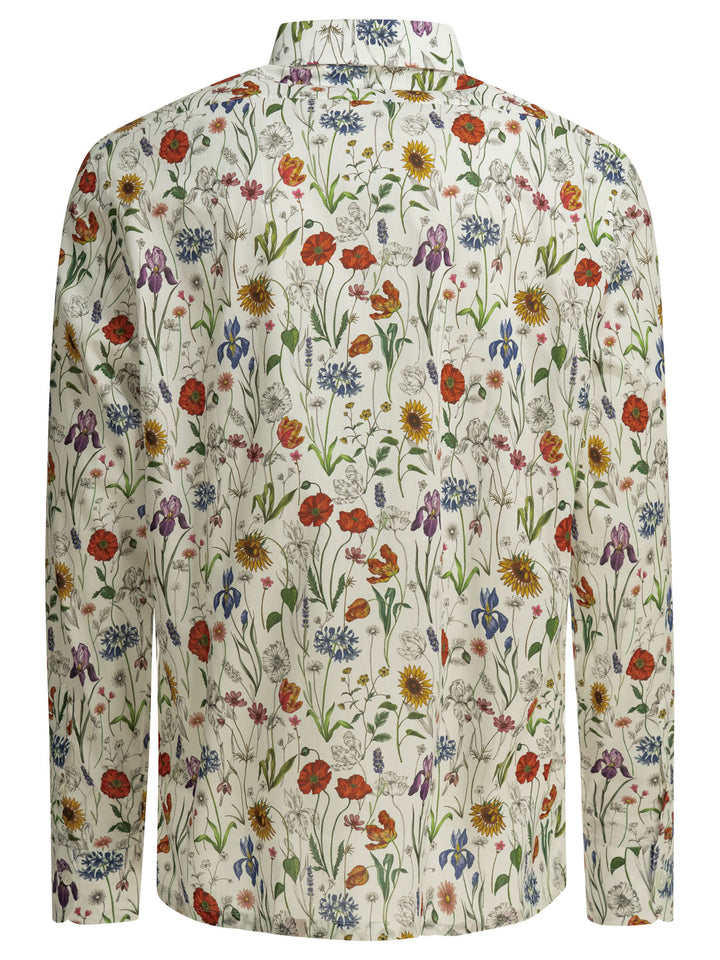 Junya Watanabe Man Casual Floral Shirt Shirts - White | 5f1be201474b5ee847bdf3510be53da1ae8f665d