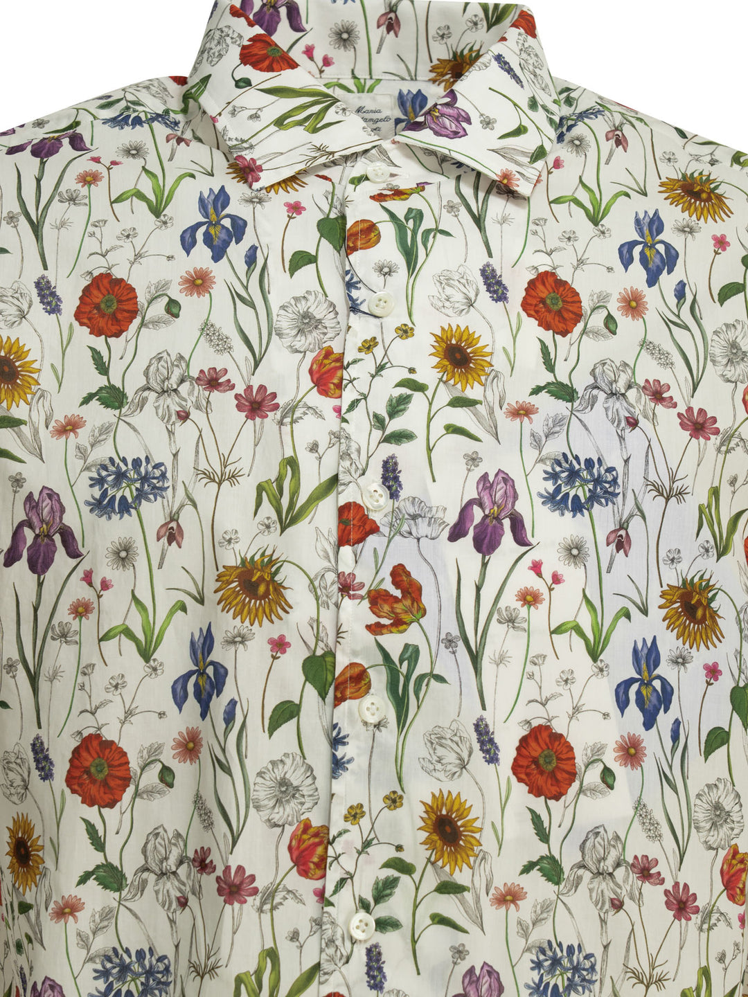 Junya Watanabe Man Casual Floral Shirt Shirts - White | b79b273b7d63fe17e0fb5a09b0188bc5088d20fe