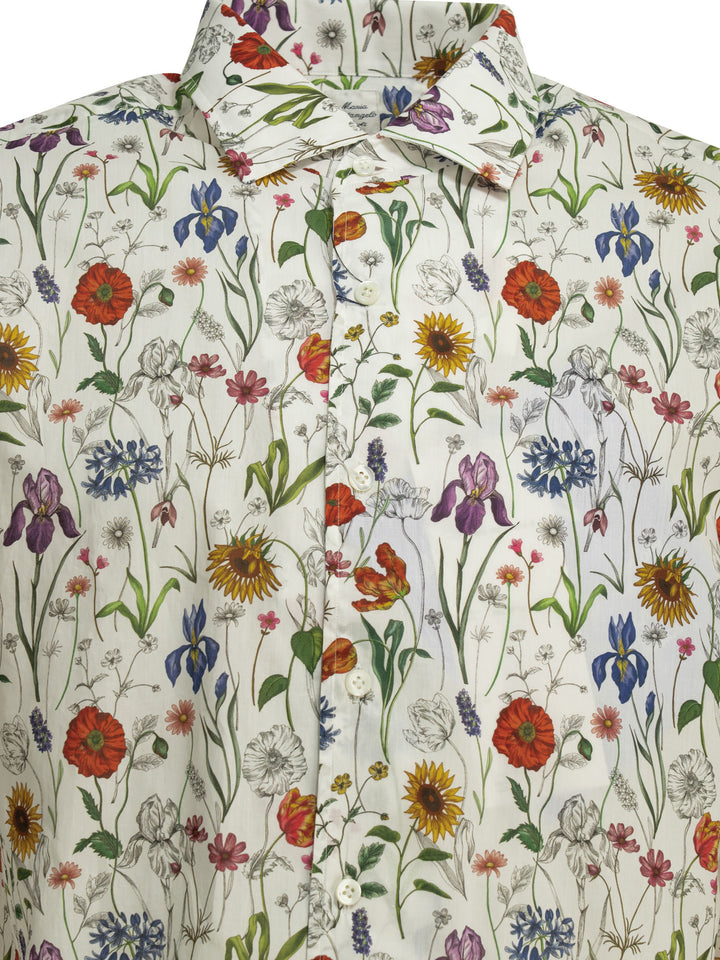 Junya Watanabe Man Casual Floral Shirt Shirts - White | b79b273b7d63fe17e0fb5a09b0188bc5088d20fe