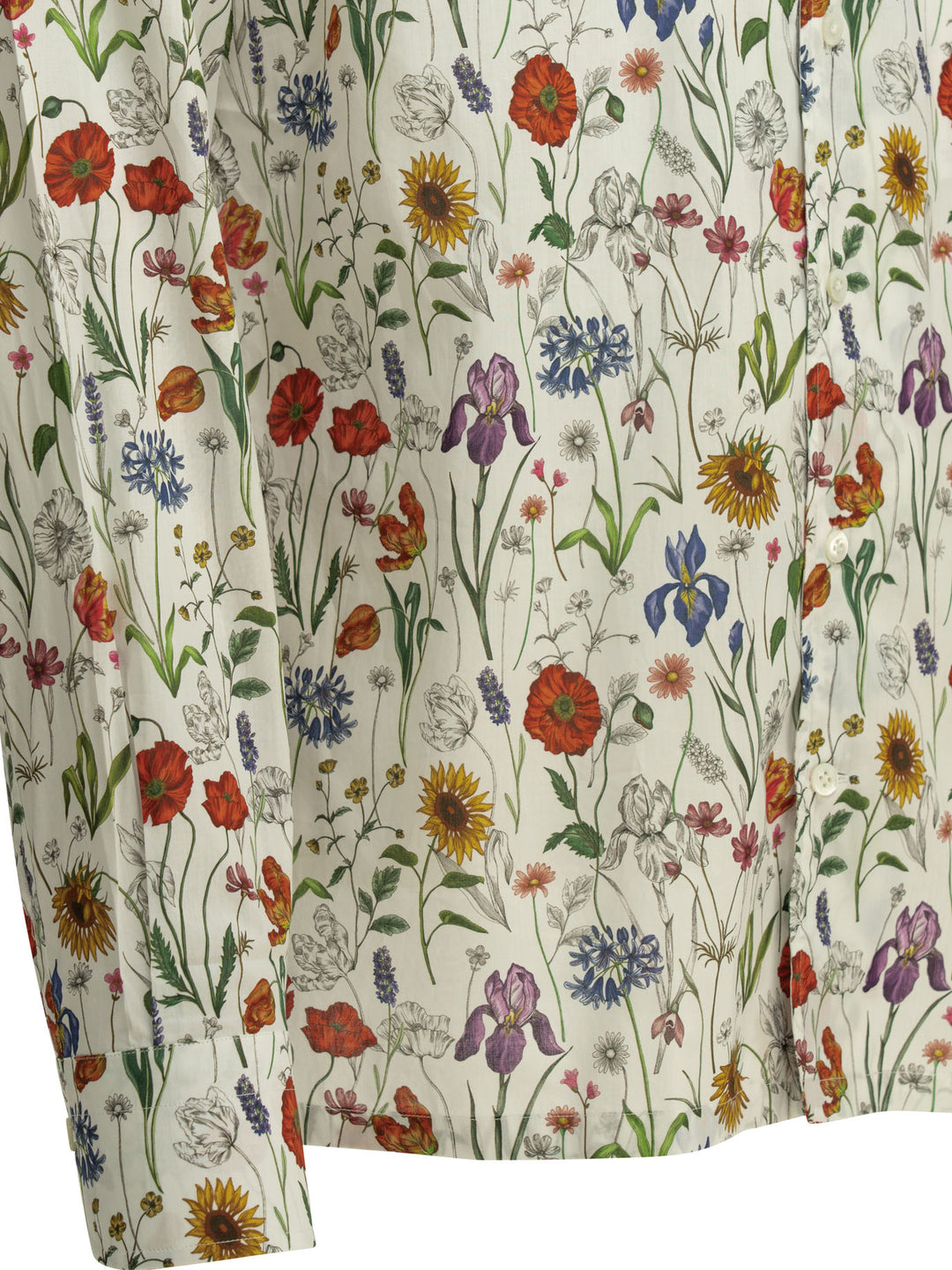 Junya Watanabe Man Casual Floral Shirt Shirts - White | 557e96ab18ba2da3fc12239717abf3a1562fe71f