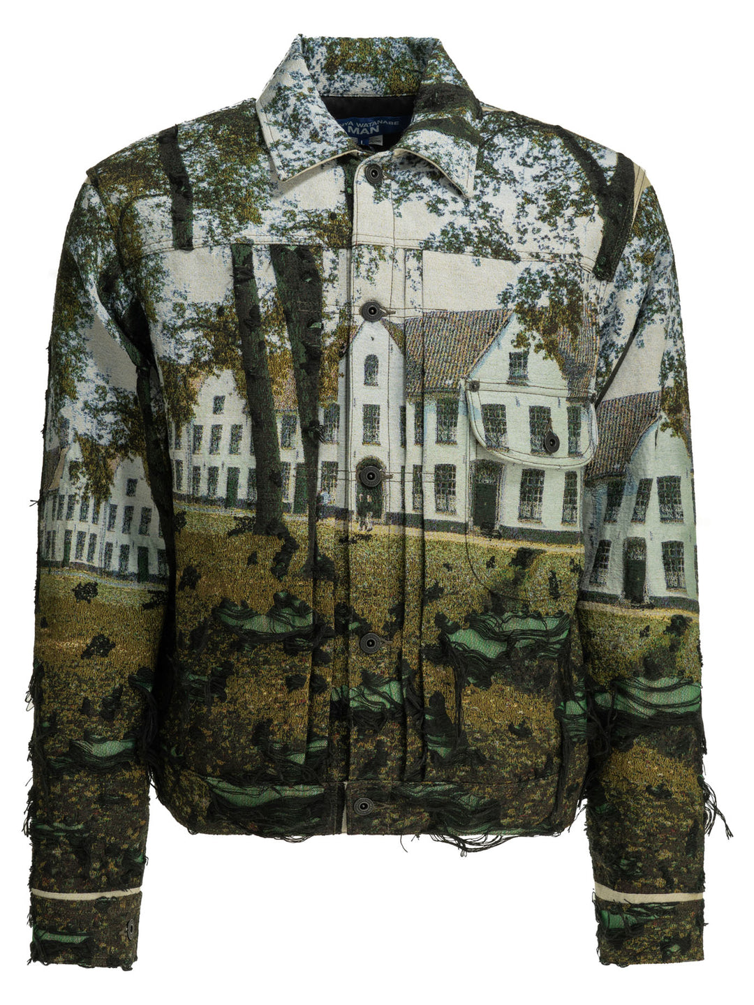 Junya Watanabe Man Gobelin Weave House Jackets and Coats - Green | fef43322e86cb98fed203516f18f4ac59f030ac8