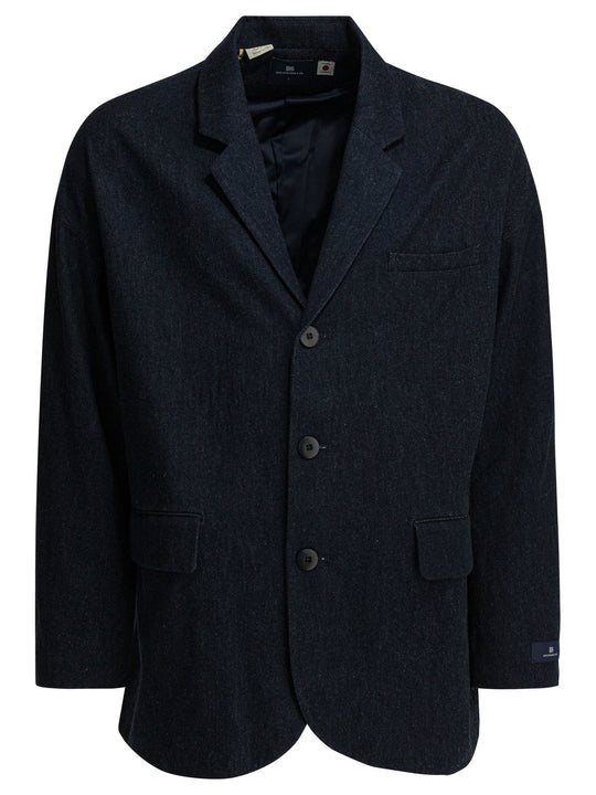 Unstructured Jacket Jackets And Coats Blue