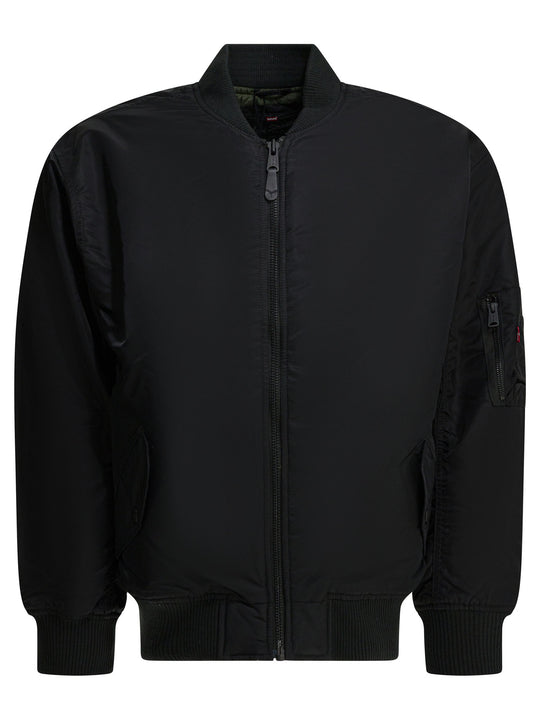 Long-Sleeved Bomber Jacket Jackets And Coats Black