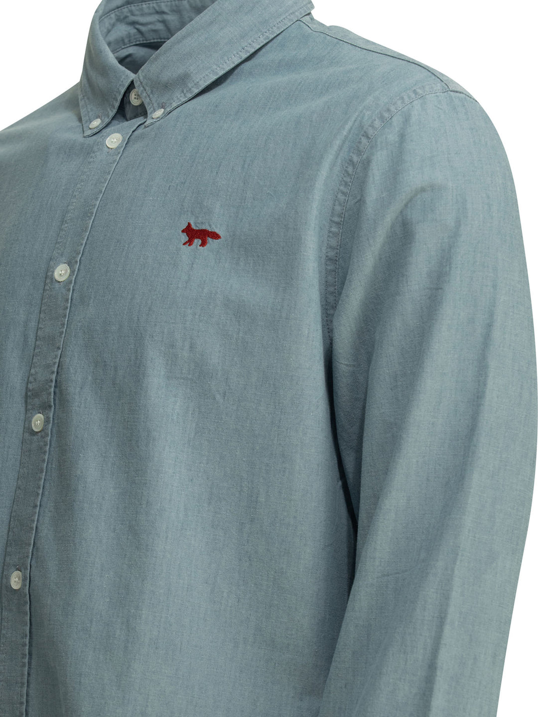Maison Kitsuné Profile Fox Shirts - Light blue | 040af6e11356dbe95d271c6a9251c09a567d01dc