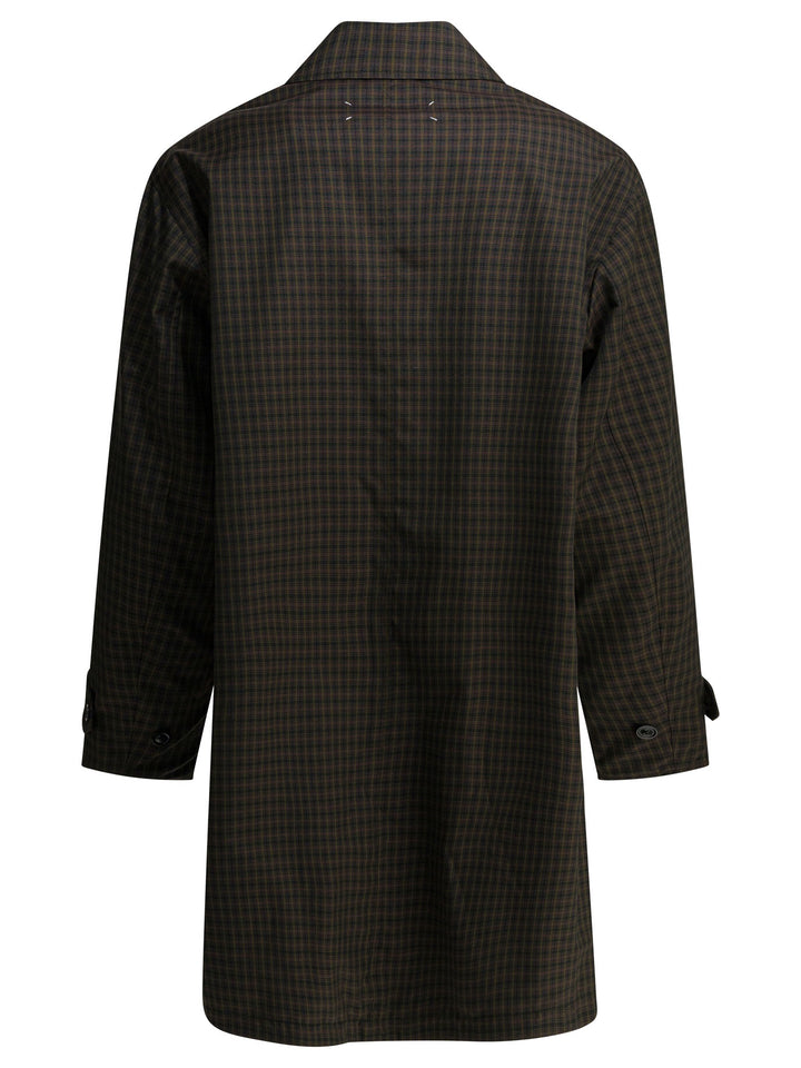 Maison Margiela Plaid Raincoat Jackets and Coats - Green | bb031e9838708935cc4635ed461280d0418f4d03