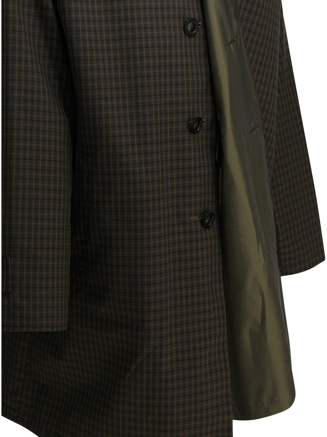 Maison Margiela Plaid Raincoat Jackets and Coats - Green | 3031d95b7b31e0405f8a1568e6a8b842bb8827f4