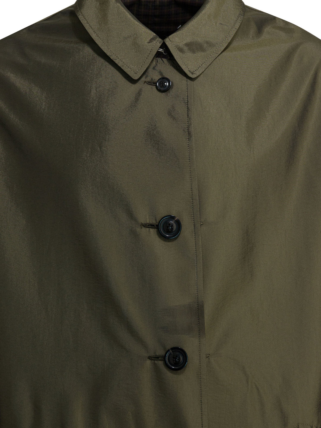 Maison Margiela Plaid Raincoat Jackets and Coats - Green | 549c2993f36bb2c492363c6b453e1f98868e3adf
