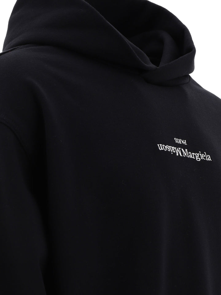 Maison Margiela Hoodie With Logo Sweatshirts - Black | a292910b4bc35e897b6f66e73ddf4198ace5b89d