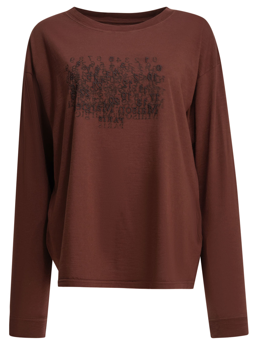 Maison Margiela Crew-Neck T-Shirt With Logo T-shirts - Bordeaux | 6f7e3edf3edd3bca7223b131f77051a21f37f1b8