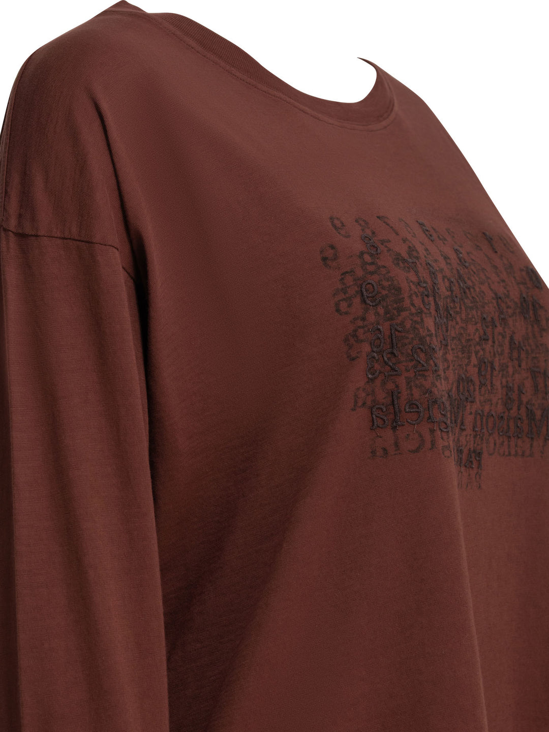 Maison Margiela Crew-Neck T-Shirt With Logo T-shirts - Bordeaux | bd8f8f16c67f501979bc5f4a8018be381f56d3ae