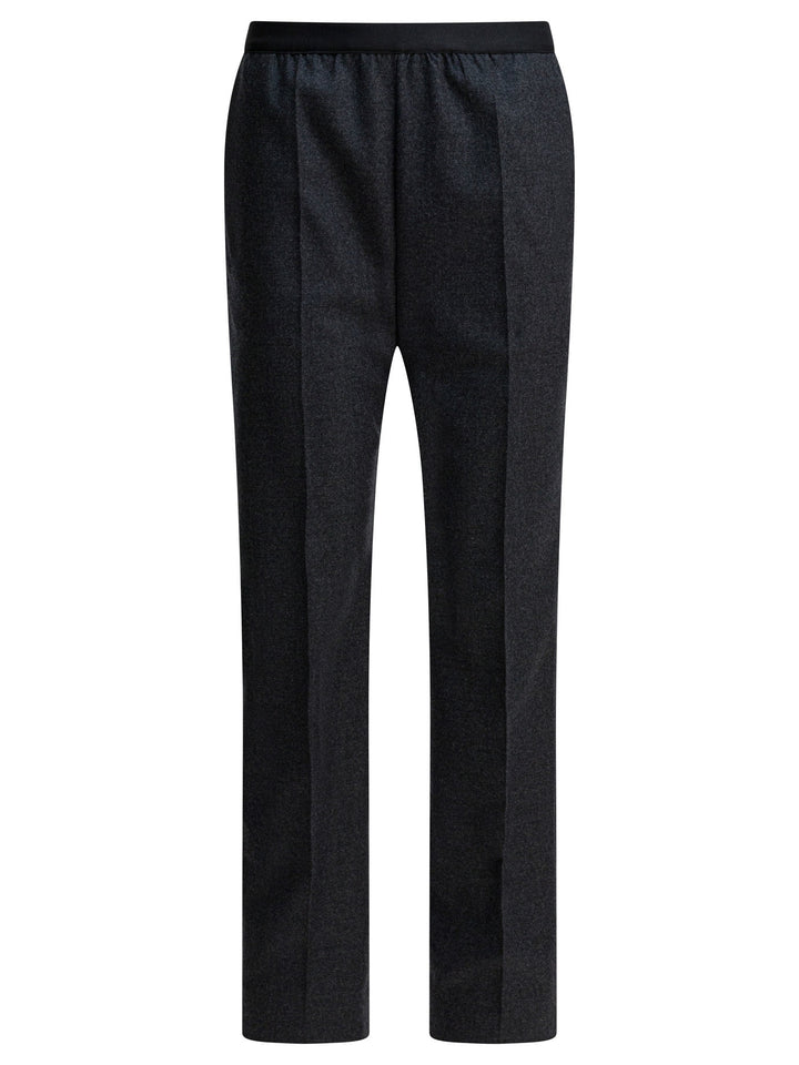 Maison Margiela Straight-Leg Pants In Wool Trousers - Grey | 287d22f9ef55ad24548c77ccd93ccd682dc2a8e7