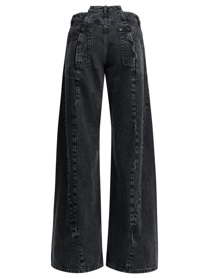 Maison Margiela Wide Leg Jeans - Black | 0c3470861bd078586a746c57fbd546f910878c3b