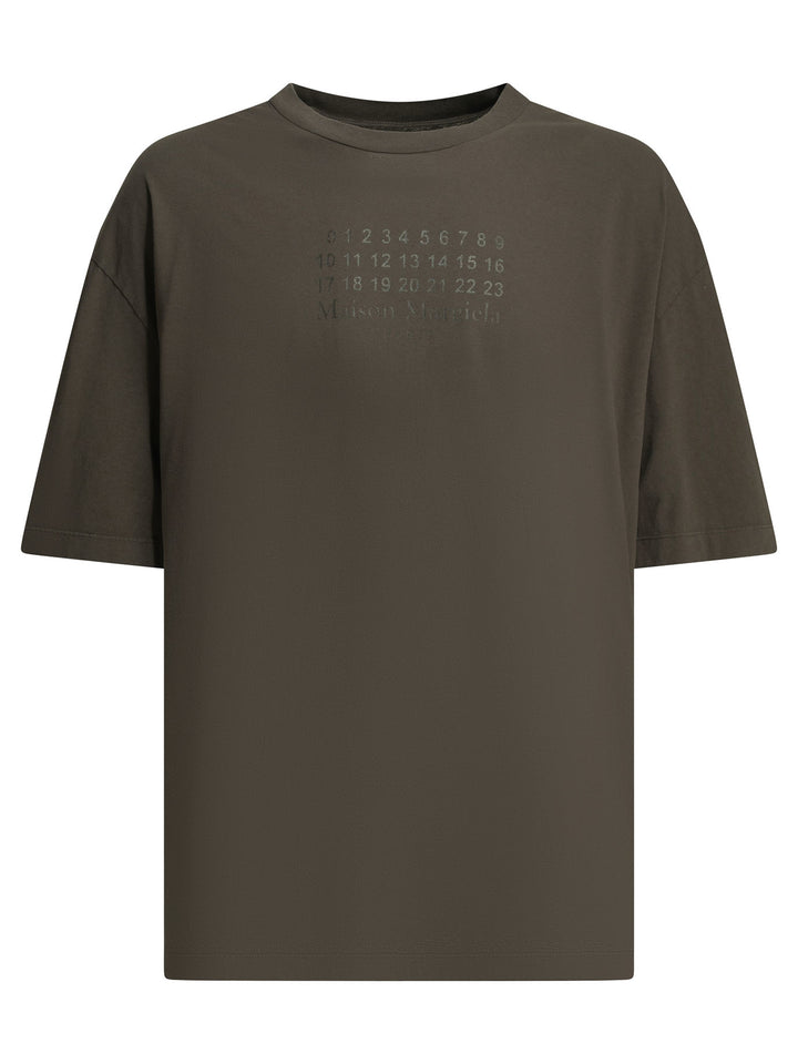 Maison Margiela Crew-Neck T-Shirt With Logo T-shirts - Grey | 43db98048e44fdbd890bd18ef6681b25cec69e8d