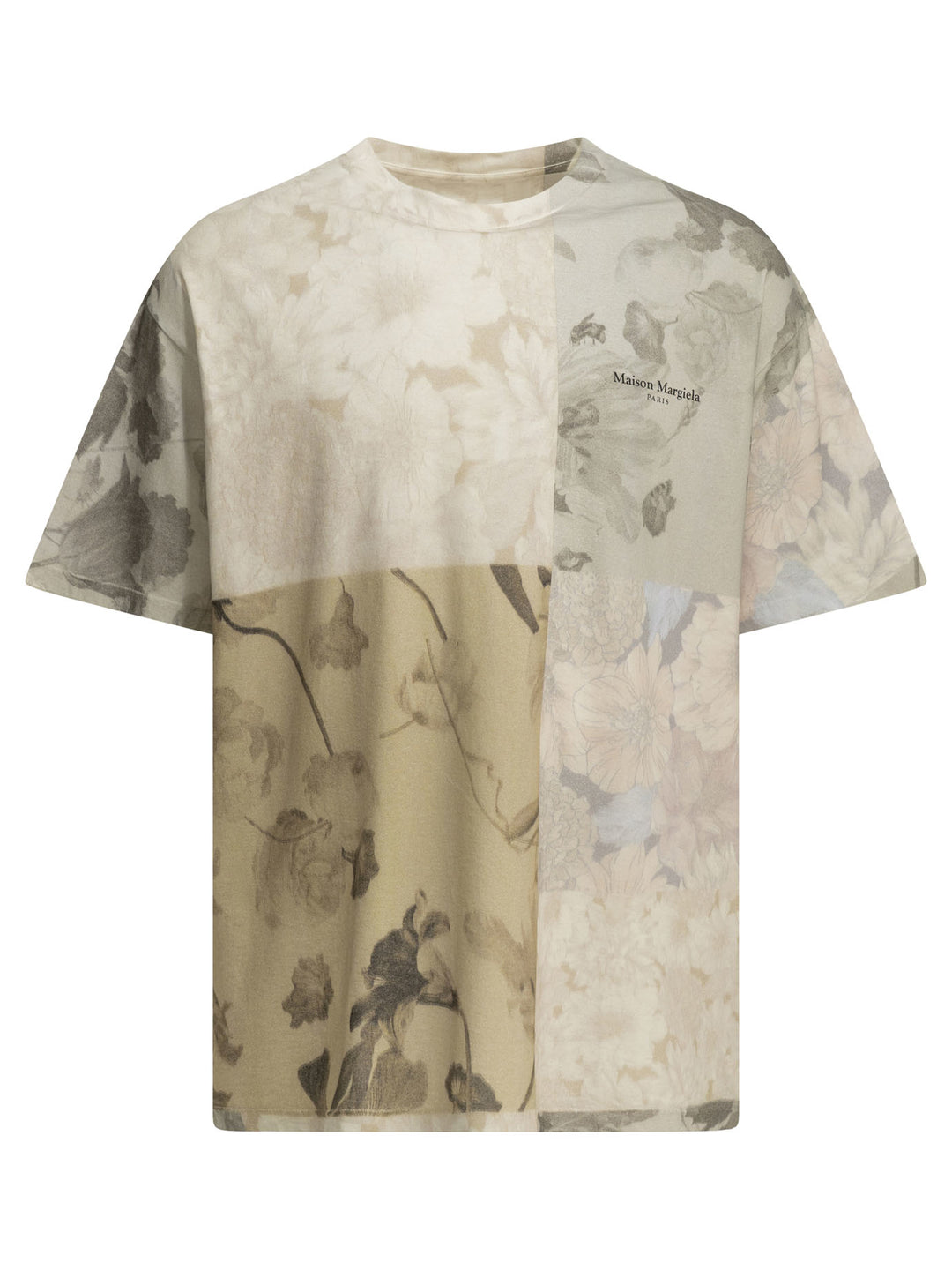 Maison Margiela Floral Crewneck T-Shirt T-shirts - Beige | 2334b435e7c0c999064499794cf0ef70e9d0ceb1