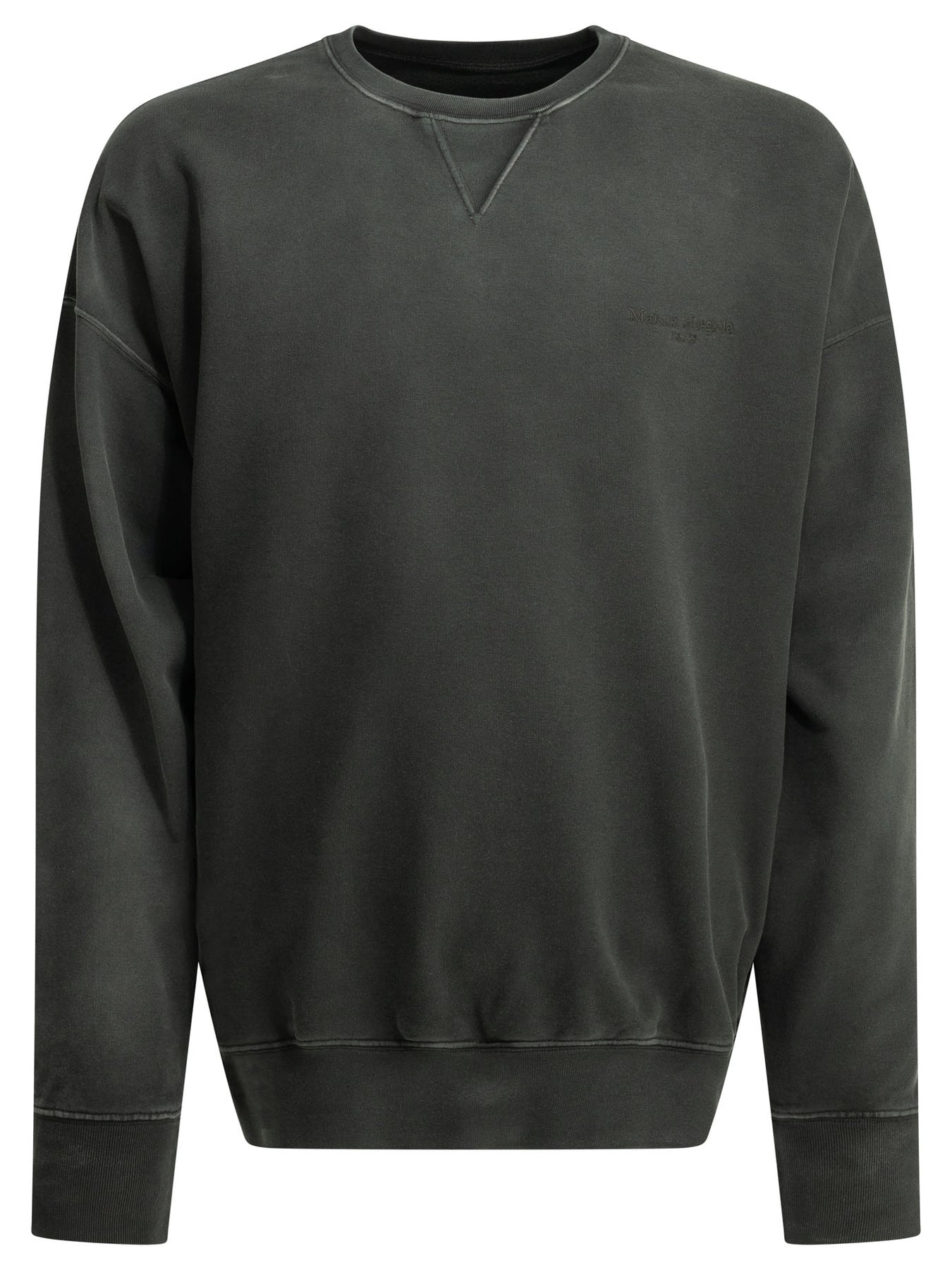 Maison Margiela Crewneck Sweatshirt With Logo Sweatshirts - Black | f73ecd4135168edd78b7c3dc835defff5560ced9