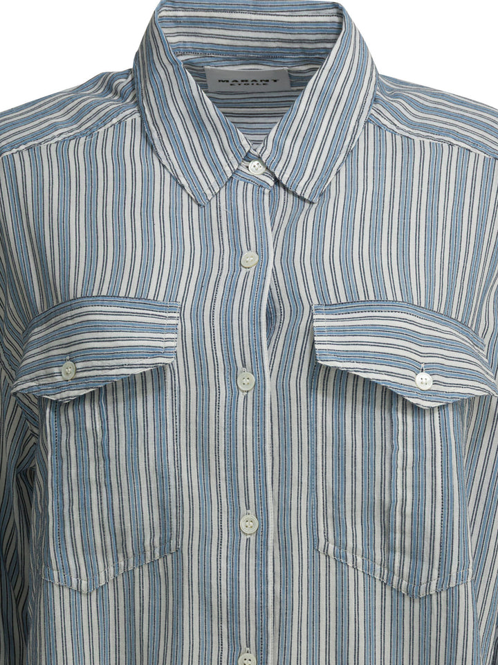 Marant ÉToile Nath Shirts - Blue | 0c7b123845e97ecb4ad257c051de4d05a4b4041e