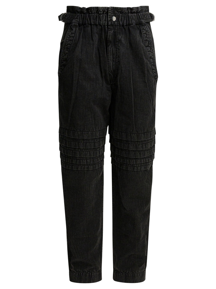 Marant ÉToile Mellya Trousers - Black | 6396c9fd510313fcf643fca4efb179e59b877421