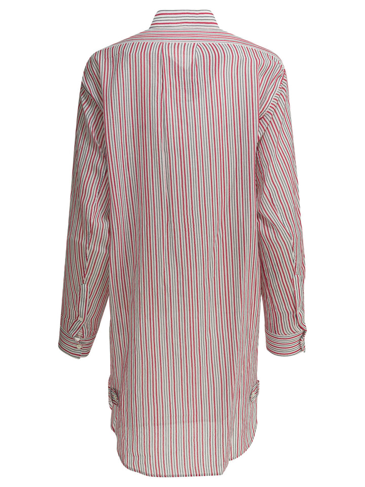 Marant ÉToile Striped Chemisier Dress Dresses - Red | 3f4955b805c9439273eb69096164bc5b9944cb71
