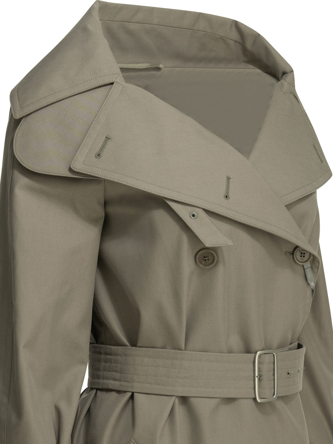 Max Mara Drip-Proof Cotton Trench Coat Jackets and Coats - Grey | 45f6a20ea41662bc4dca27d4e0e44d24e5b94ebc