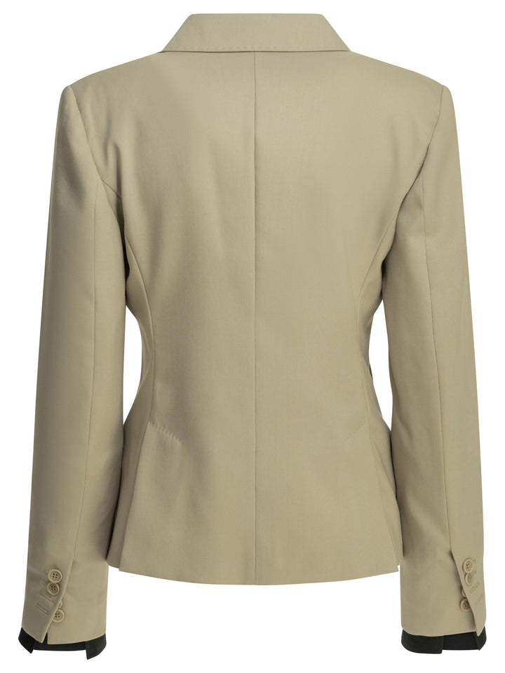Max Mara Double-Breasted Wool Blazer Jackets and Coats - Beige | ac2654ade425dd5814e2cedb08e158688dae29f1