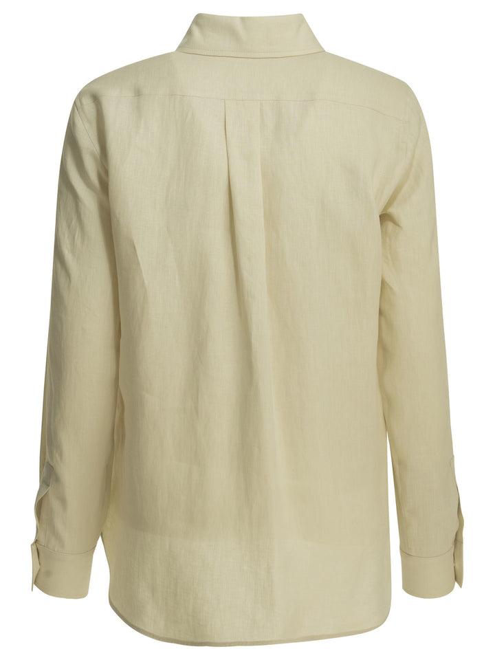 Max Mara Casual Linen Shirt Shirts - Beige | 4ee73bb5124f2d88a0b90754b3882ae097fb7937