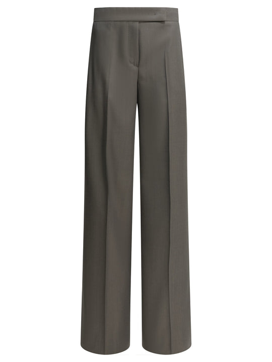 Wool Tailored Pants Trousers Grey