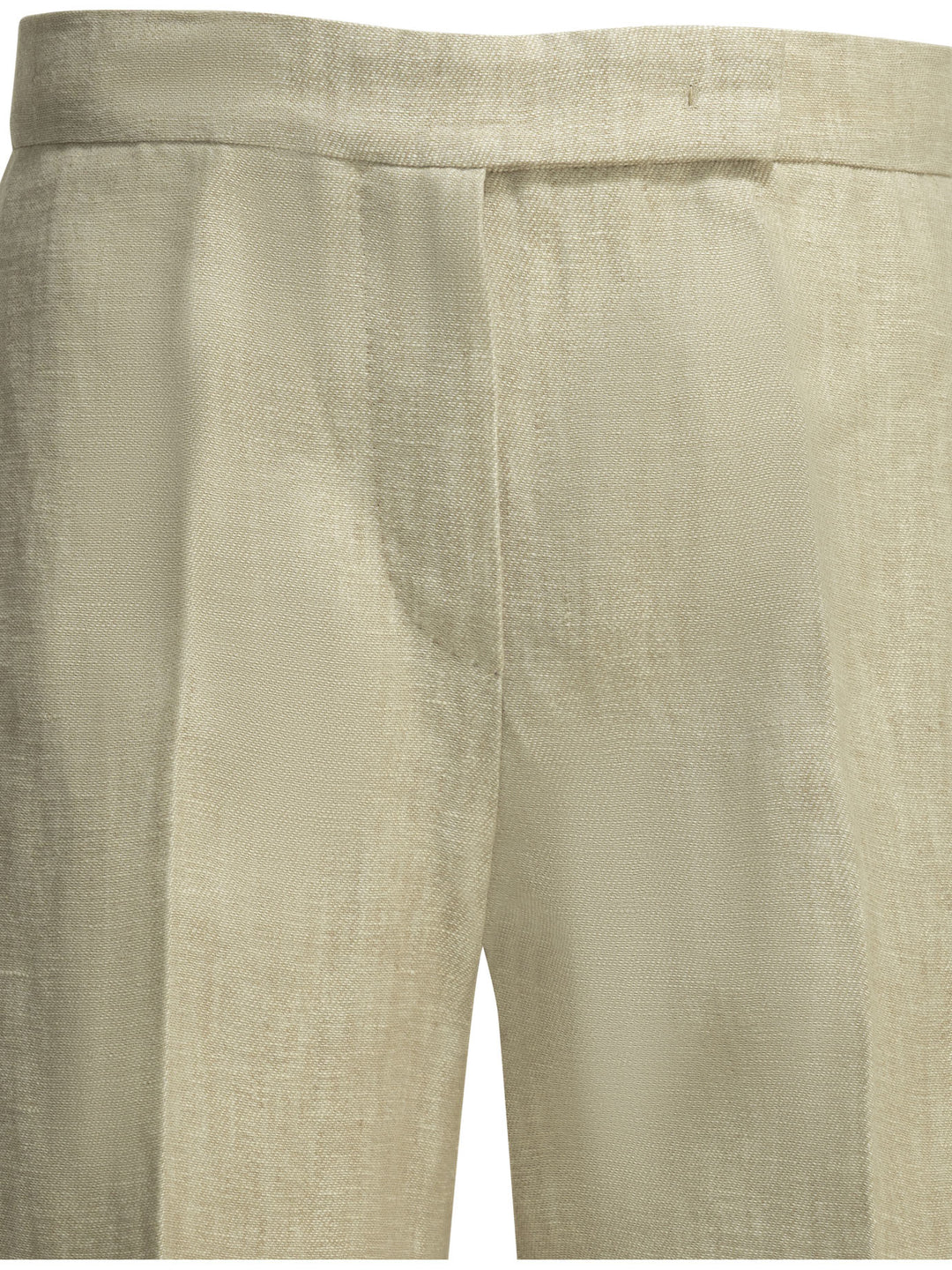 Max Mara Linen Tailored Pants Trousers - Beige | 8c75a6b144b0ca9a1737e083bd490a2ed4e74af8