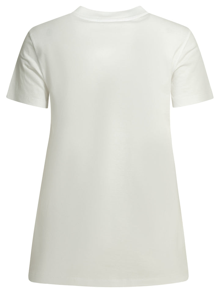 Max Mara Crew-Neck T-Shirt With Logo T-shirts - White | 47fcc4c1454e6f8ed2994f9069ed9f84df5f6d89