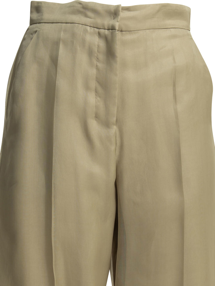 Max Mara Pianoforte Silk Tailored Pants Trousers - Beige | d7ab14dcd14830ec0ce1973d4baec62a27bb2cd2