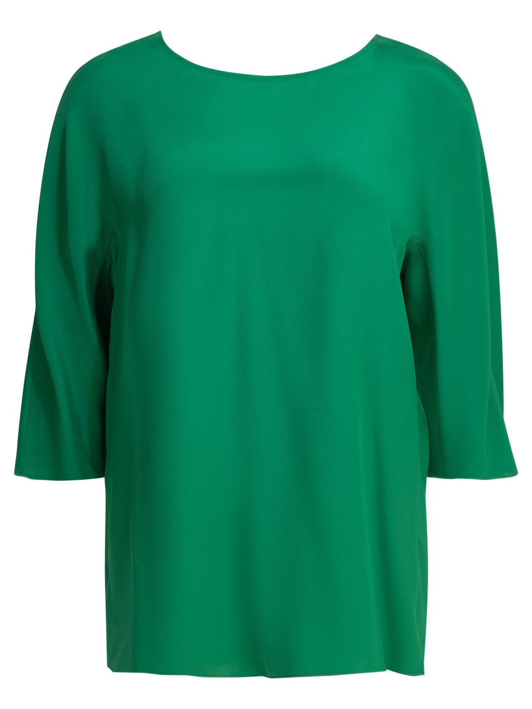 Max Mara Pianoforte Silk Blouse With Reverse Bow Shirts - Green | 180114d7780290a33fb2fdb59b57c74e7c86eb59