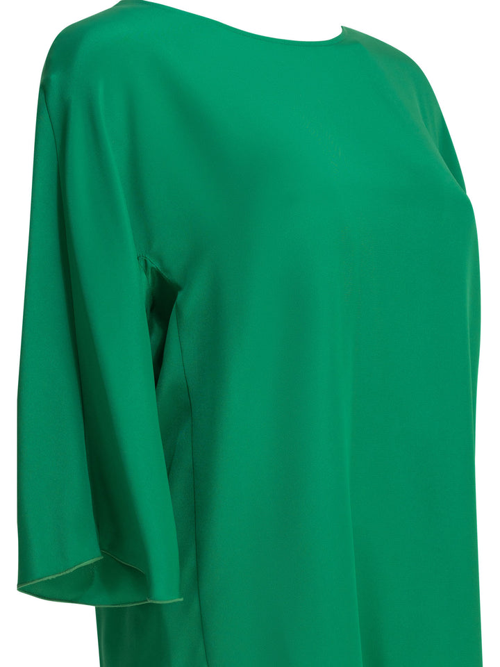 Max Mara Pianoforte Silk Blouse With Reverse Bow Shirts - Green | eba1c06ab7a16c03f33a47c368d56273570cb6fa